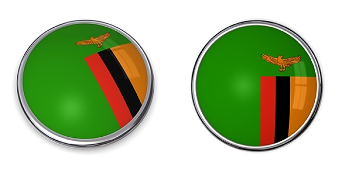 旗帜,扣,赞比亚