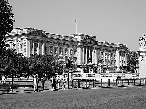 黑白,白金汉宫,伦敦