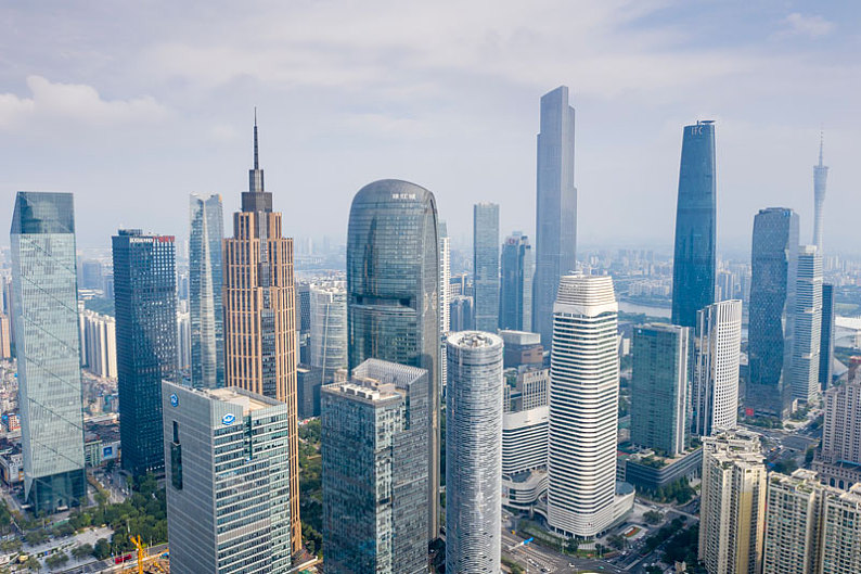 航拍广州珠江新城cbd_高清图片_全景视觉
