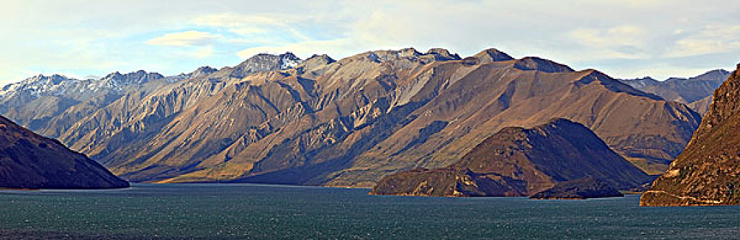湖,全景,瓦纳卡,新西兰