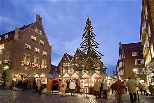 圣诞市场,北莱茵威斯特伐利亚,德国,欧洲