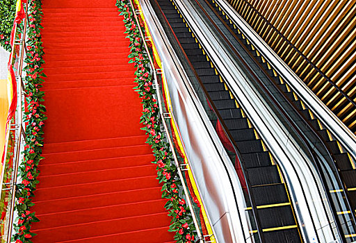 红地毯,台阶,领导,入口