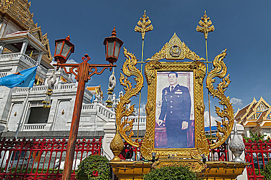 头像,新,国王,寺庙,金色,佛,寺院,曼谷,泰国