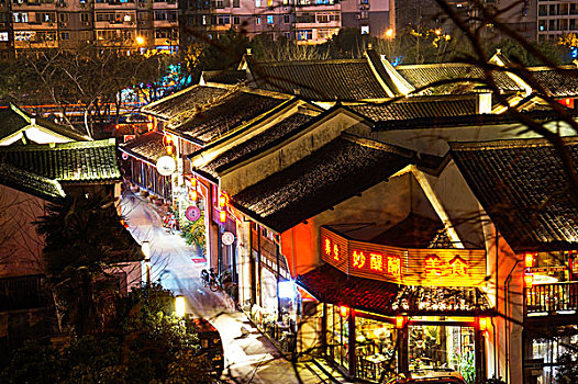 杭州大兜路文化街区夜景