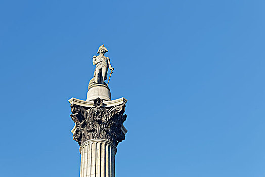 纳尔逊纪念柱,纳尔逊,特拉法尔加广场,伦敦,英格兰,英国,欧洲