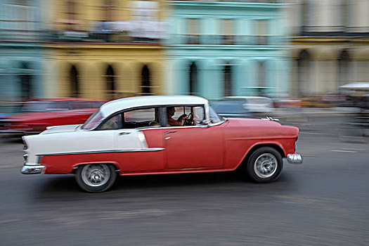 古巴,哈瓦那,经典,美洲,汽车,城市街道