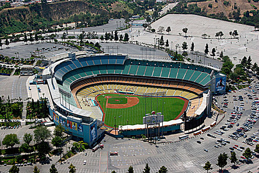 俯视,体育场,洛杉矶,加利福尼亚