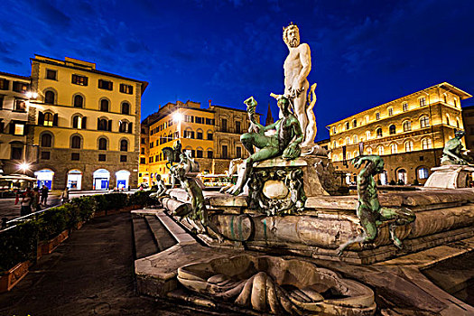 喷泉,市政广场,佛罗伦萨,托斯卡纳,意大利