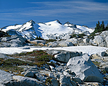 美国,华盛顿,高山,湖,荒野,山,大幅,尺寸