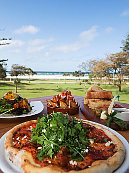 比萨饼,西班牙人,餐前小吃,黄金海岸,昆士兰,澳大利亚