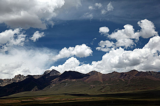 西藏,高原,蓝天,白云,湖水,0089
