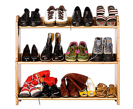 鞋,运动鞋,靴子,站立,架子