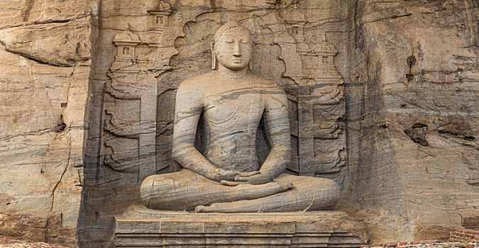 佛像,波隆纳鲁沃古城,斯里兰卡