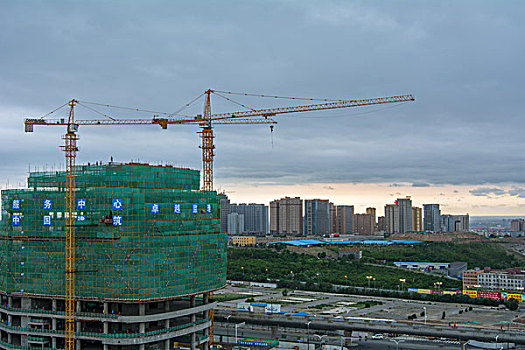 乌鲁木齐高铁新客站广场施工工地