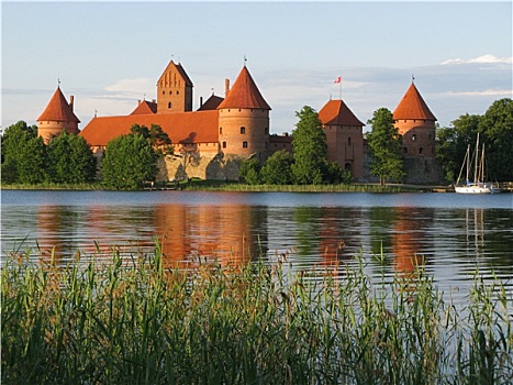 特拉凯,水,城堡,立陶宛