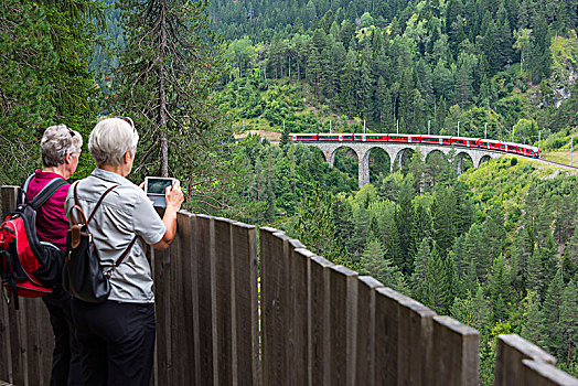 风景,铁路,高架桥,靠近,区域,瑞士