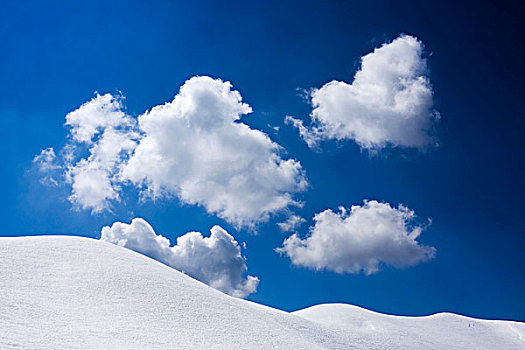 白云,蓝天,山脊,高处,白云岩,意大利,欧洲