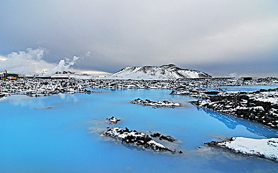 iceland,blue,lagoon,color,lake,in,the,middle,of,lava,rocky,field