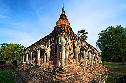 寺院,公园,素可泰,泰国,亚洲