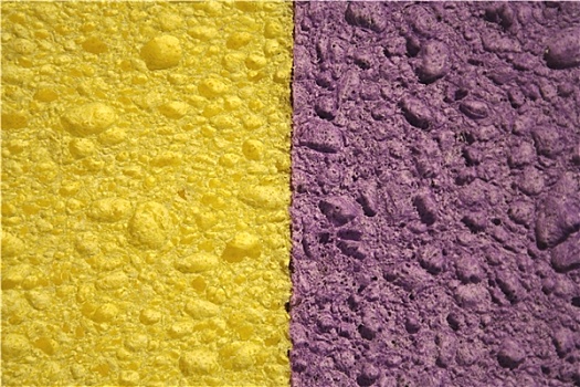 黄色,紫色,海绵
