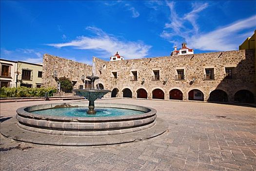 喷泉,正面,建筑,波托西地区,墨西哥