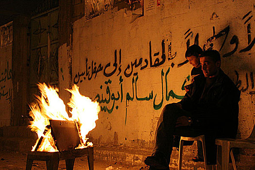 巴勒斯坦人,男青年,弟弟,享受,热,户外,房子,城市,巴勒斯坦,2006年