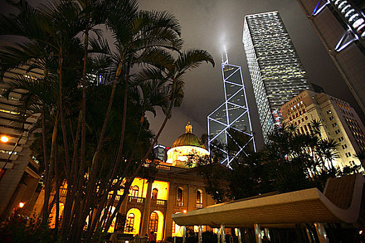 香港回归十周年图片展览－香港建筑夜景