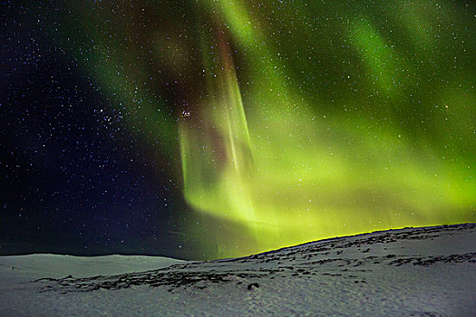 北极光,拉普兰,瑞典
