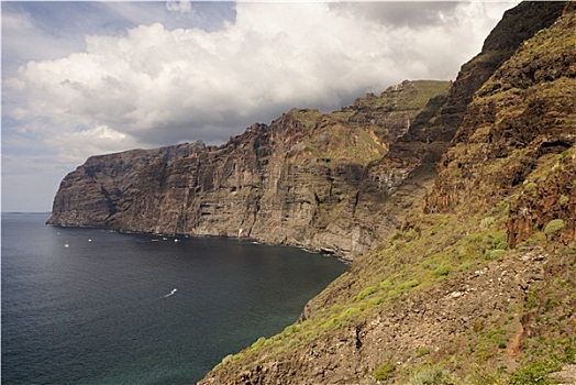 风景,悬崖,特内里费岛,加纳利群岛,西班牙