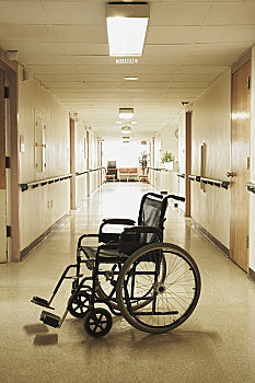 轮椅,医院,走廊