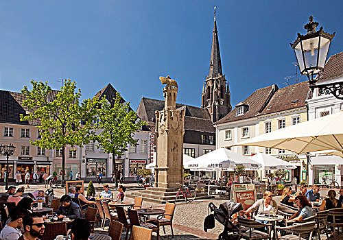 户外,餐饮,鲁尔区,北莱茵威斯特伐利亚,德国,欧洲