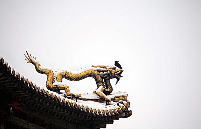 故宫 雨花阁 龙 铜龙 飞龙 鎏金飞龙 高清图片 焦点创意