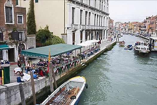 餐馆,水岸,威尼斯,意大利