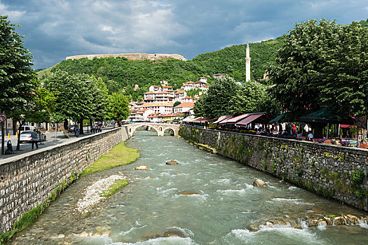 河,石桥,要塞,支配,科索沃,欧洲