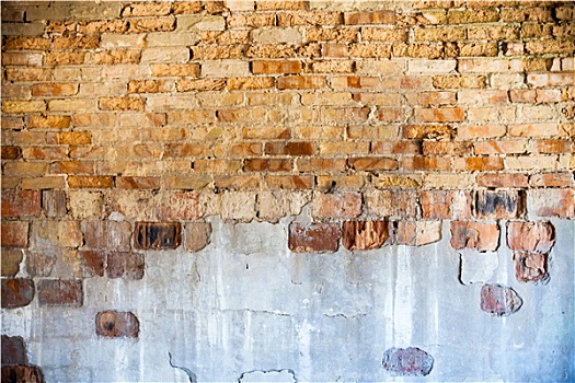 砖墙,损坏,石膏