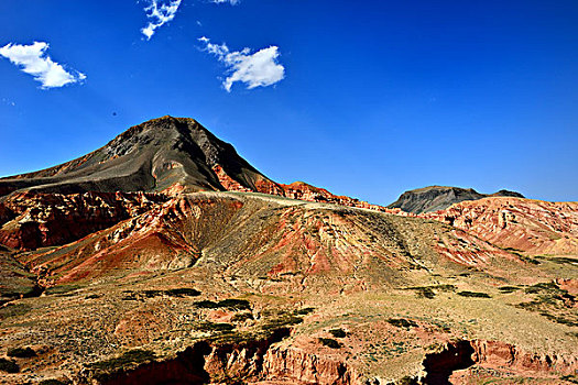 红山谷,土林,新疆,山峰,红山