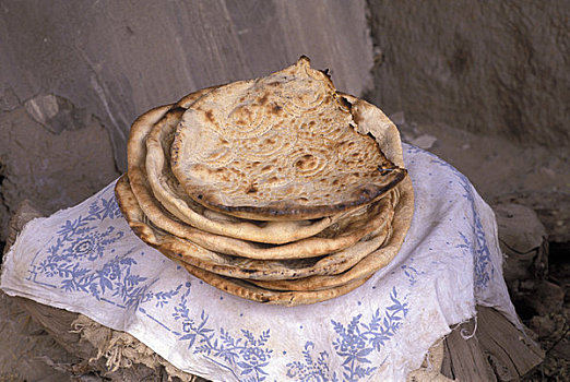 乌兹别克斯坦,希瓦,老城,传统,面包