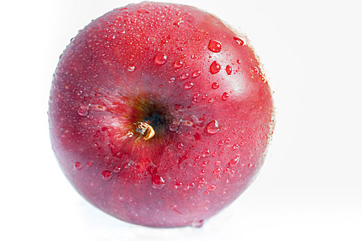 健康营养美味的新鲜水果红苹果静物特写