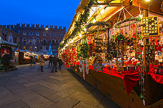 维罗纳,圣诞节,市场,省,威尼托,地区,意大利