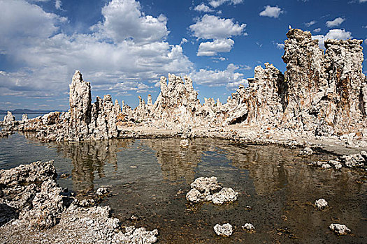 岩石构造,莫诺湖,石灰华,自然保护区,加利福尼亚,美国,北美