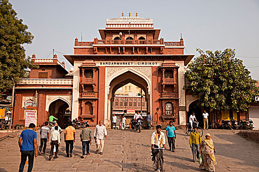 入口,市场,拉贾斯坦邦,印度,亚洲