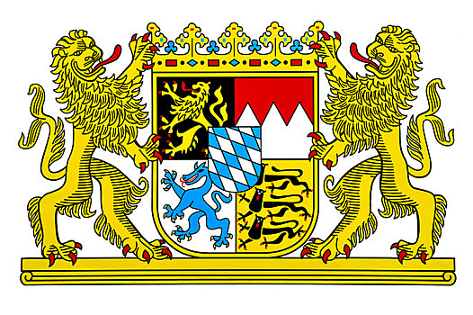 巴伐利亚,盾徽,大,德国,欧洲