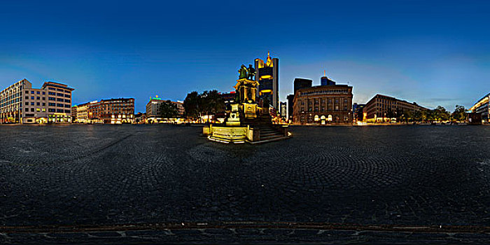 歌德,广场,古登堡,纪念,蓝色,钟点,法兰克福,德国