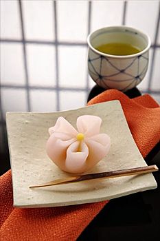 花形,日本,甜,茶道