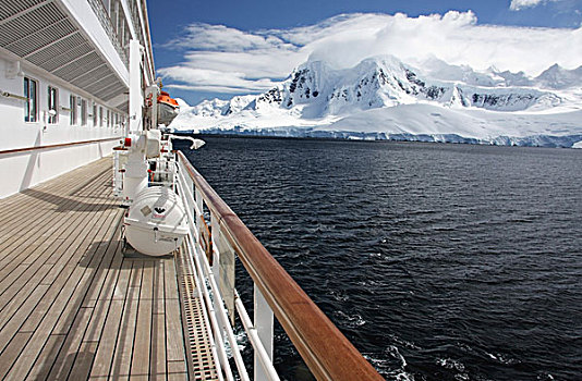 南极,风景,甲板,游船