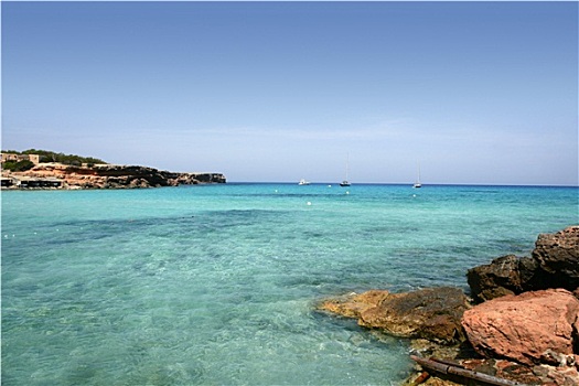 福门特拉岛,岛屿,靠近,伊比萨岛,地中海