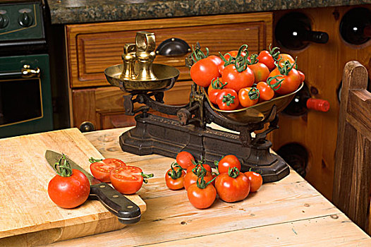 西红柿,家,传统,厨房,旧式,英格兰,欧洲