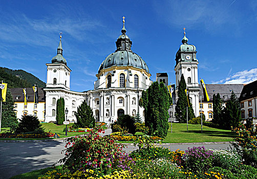 艾塔,教堂,寺院,院落,上巴伐利亚,巴伐利亚,德国,欧洲