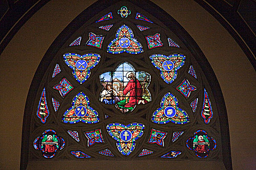彩色玻璃窗,长老教,教堂,匹兹堡,宾夕法尼亚