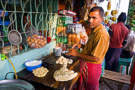 男人,销售,糕点,孟加拉,亚洲